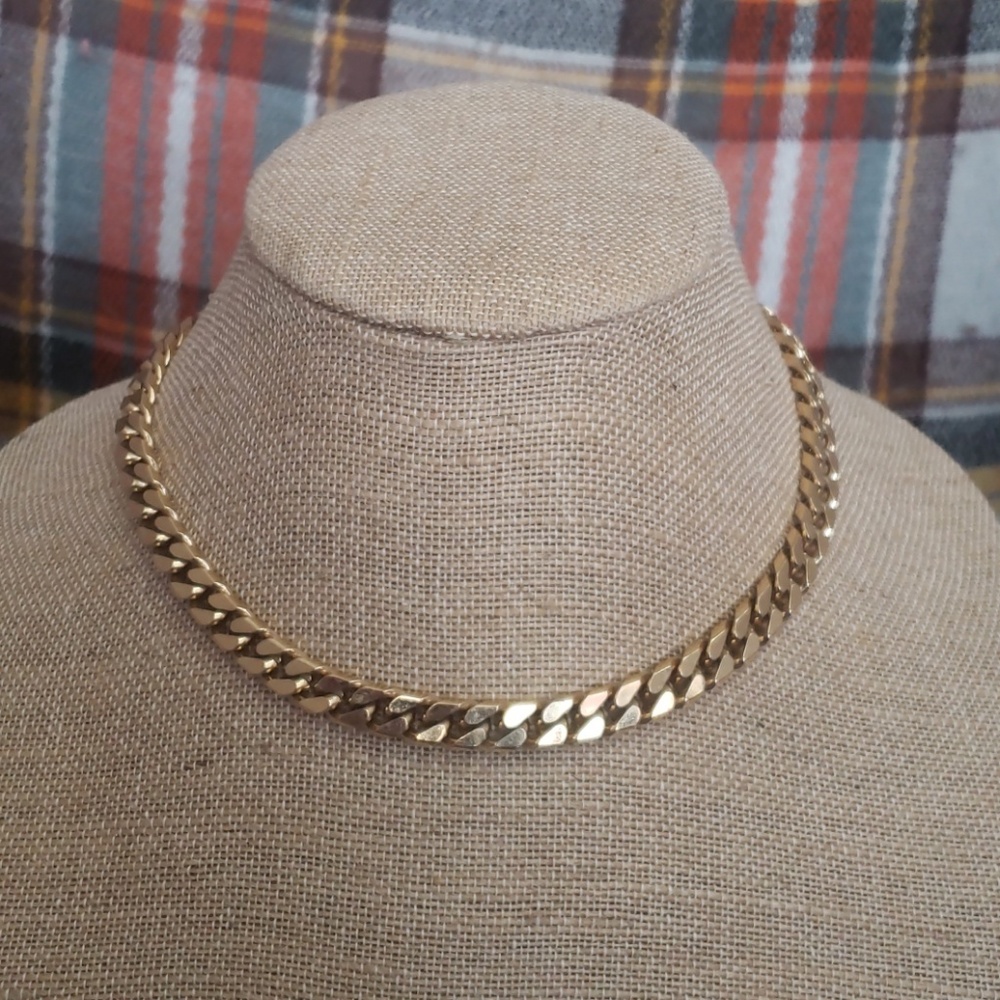 Citation, heavy, vintage, gold tone, necklace